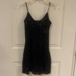 1. State Black Sequin Mini Dress
